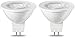 Amazon Basics Lot de 2 ampoules spot LED GU5.3 MR16 4,5 W (équivalent 35 W) Blanc Chaud Intensité non variable