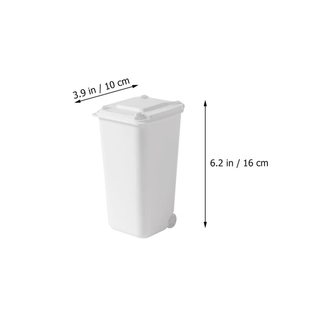 Mini Set Portamatite E Portabicchieri A Forma Di Cestino E Bidone Della Spazzatura Riciclabile - 4 Pezzi Da 12,7 Cm Per Scrivania - 2