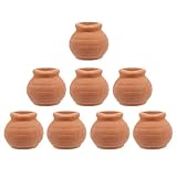 Kisangel Set 8 Vasi Riutilizzabili e Versatili, per Decorare Scrivanie Mini in Terracotta Arancia per Piante Succulente e Piccoli Spazi