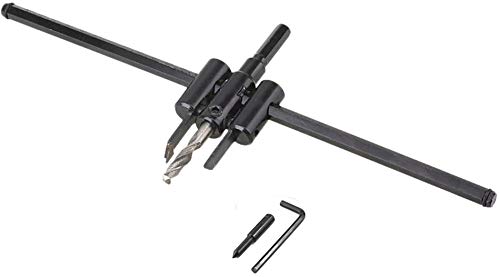 XMHF 30 mm bis 300 mm verstellbarer Kreis-Lochschneider, Holz, Trockenbau-Bohrer, Säge, Rundschnitt, Bohrer, Bohrer, Holzbearbeitung, Drehloch, DIY-Werkzeuge für Holz, Gips, Bretter, Kunststoff-Punkt Cover