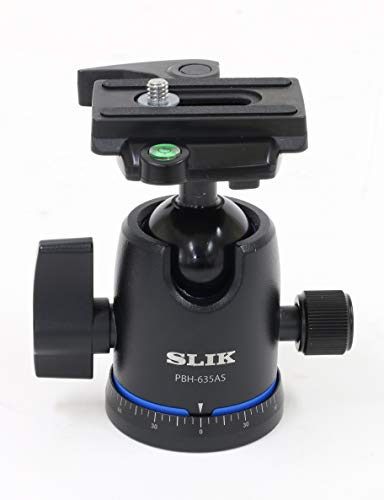 SLIK PBH-635AS – Rotule Ball Professionnelle avec Plateau Rapide Arca-Swiss – Capacité 6 kg – Verrouillage Panoramique 360° – Tension Réglable