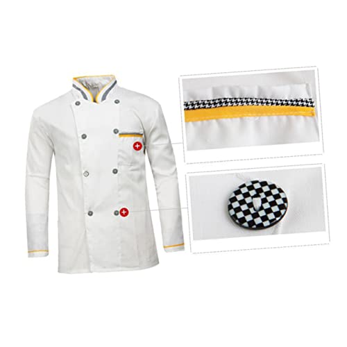 Didiseaon Chef Shirts Long Sleeve Chef Coat Restaurant Uniforms Easy Wash Loose Fit Men Women