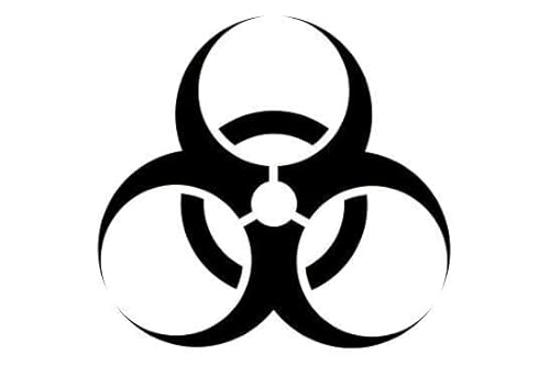 Rakelfix Symbole toxique déchets dangereux autocollant taille/couleur personnalisable autocollant pour voiture