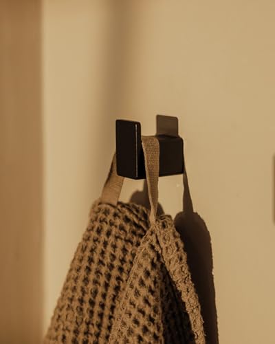 Metallbude Kleiderhaken PALO - 6er Set Schwarz - Minimalistische Wandhaken...