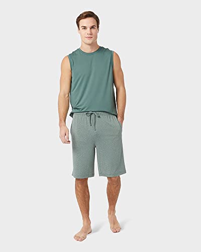 32 Degreees Men's Cool Classic Sleep Short | Anti-Odor | 4-Way Stretch | Moisture Wicking, Dark Forest Heather, Medium #TOP1