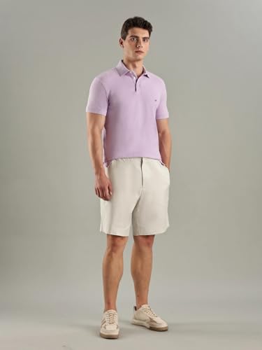 Image of Solid Slim-Fit Cotton Polo T-Shirt