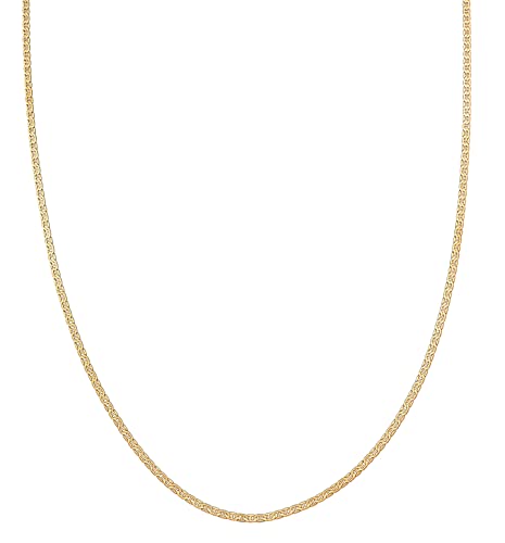 Chaîne gourmette homme femme or argent 925 collier Kuzzoi fin sans pendentif