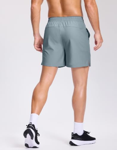 Image of GGJ Men's Lightweight Athletic Shorts with 2 Zipper Pockets 7 inch /9 inch /5 inch Gym Workout Running Quick Dry Tennis Shorts for Men