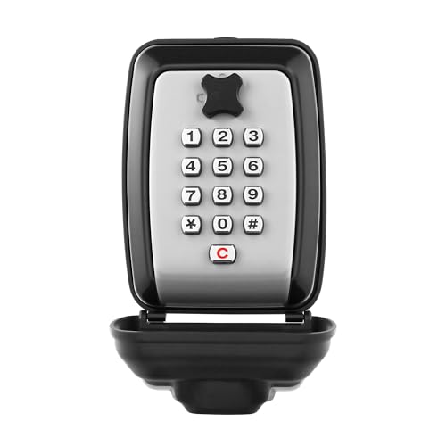 WJYMRO Key Lock Box With Code, Large Capacity 9 Digit Combination Lock Box Wall Mount, Outdoor Weatherproof Security Safe for Homes, Garages, Offices, Realtors