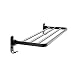 Towel Rack Portasciugamani Pieghevole da Bagno mensola in Alluminio portasciugamani da Bagno Design Spesso Forte capacità portante Design a Doppio Gancio