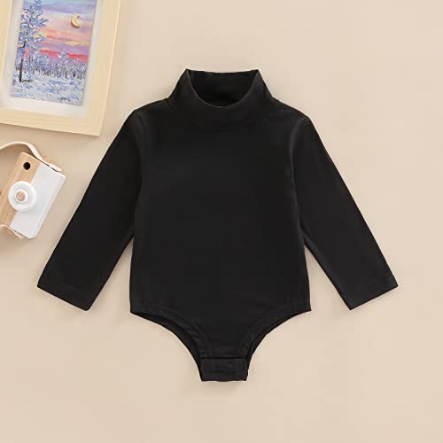 Douhoow Baby Sweatshirt Romper Baby Girl High Neck Sweater Romper Infant Girl Fall Winter Outfits2