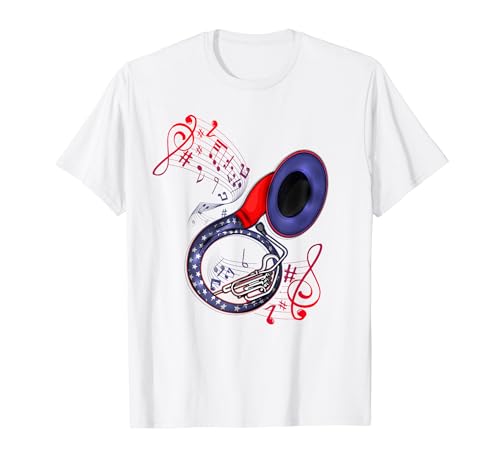 Sousaphone 4 de julio USA Music Sousaphone Camiseta