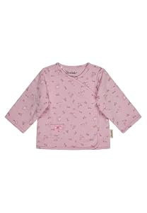 Sterntaler Babyjacke Hase – Baby- und Kinder Babyjacke aus Baumwolljersey mit Hasen-Druck, gefüttert, gewickelt & seitlich zum Knöpfen, Tasche mit Zierschleife, Puderrosa, Größe 68