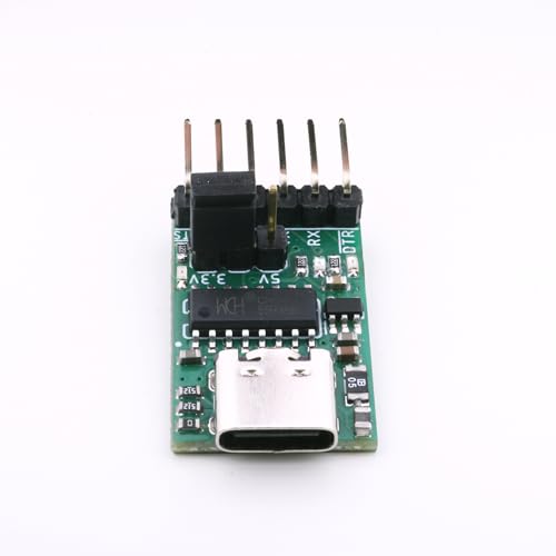 Image of CH340C USB to TTL Converter - USB to UART Serial Adapter 3.3V /5V Compatible for Arduino, ESP32, ESP8266, Microcontroller Projects