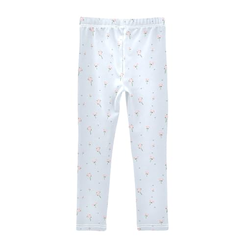 Rose Bouquets Girls Leggings,Workout Leggings for Girls Toddler Athletic Leggings Size for 3-10T2