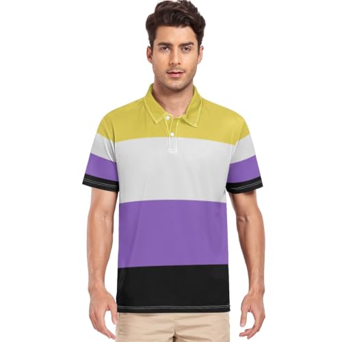 Polo de golf pour homme GuoChe respirant et anti-humidité à col classique
