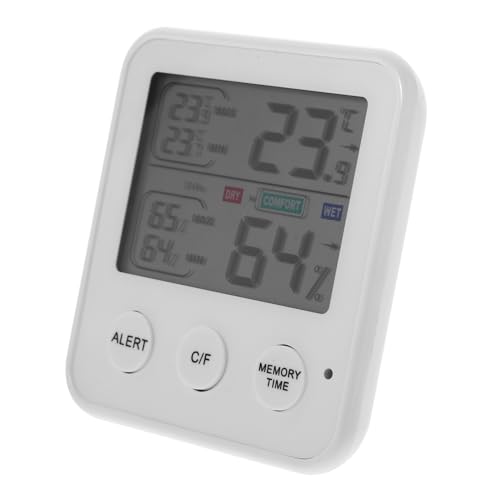FONDOTIN Indoor Digital Hygrometer and Thermometer with LCD Display Compact and Portable Home Temperature and Humidity Monitor for Office and Travel Durable Design Without Battery