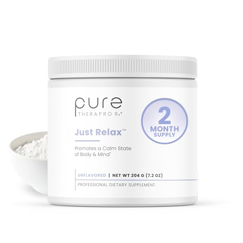 Pure Therapro Rx Just Relax Unflavored - 60 Servings | Supports Relaxed Mood & Healthy Blood Pressure | Myo-inositol, Di-Magnesium Malate, GABA, Taurine, & L-Theanine