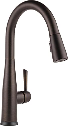 Image of Delta Faucet Essa VoiceIQ Touchless Kitchen Faucet with Pull Down Sprayer, Smart Faucet, Alexa and Google Assistant Voice Activated, Kitchen Sink Faucet, Venetian Bronze 9113TV-RB-DST