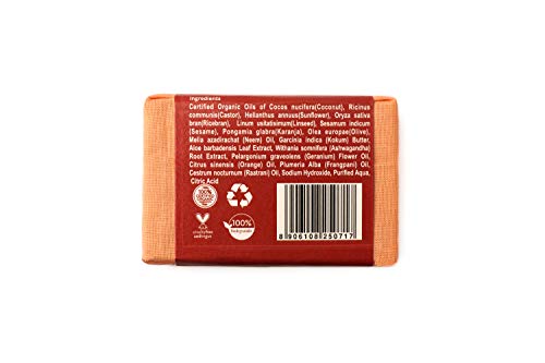 Image of Rustic Art Organic Spa Soap | Neem & Raatrani | All Skin Types | Coldprocessed | Revive & Rejuvenate | For Women & Men | 100g