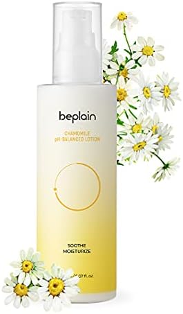 beplain Chamomile pH-Balanced Lotion 5.07fl oz | Scent-Free Natural Facial Moisturizer | Good for Blemishes, Dull Tone, and Acne | Korean skin care