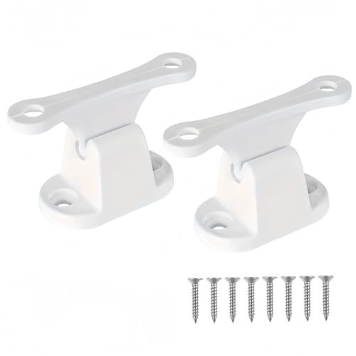 joonnair Pack de 2 Retenedor Puerta Autocaravana, Cierre de Puerta para Caravana con Tornillos, Retenedor Puerta Caravana, Accesorios de Autocaravana para Barcos, Camping y Armarios (Blanco)