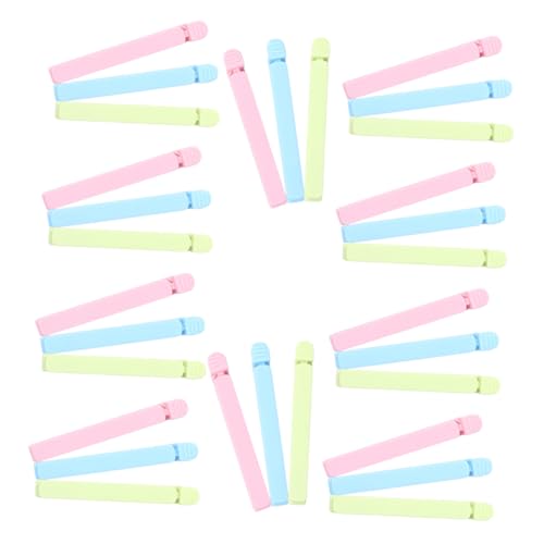 ERINGOGO 30 pièces Clips de Fermeture Plastique Réutilisables Pinces Étanches pour Sacs Alimentaires Conservation Fraîcheur Snack et Chips Serrage Robuste pour Stockage Longue Durée