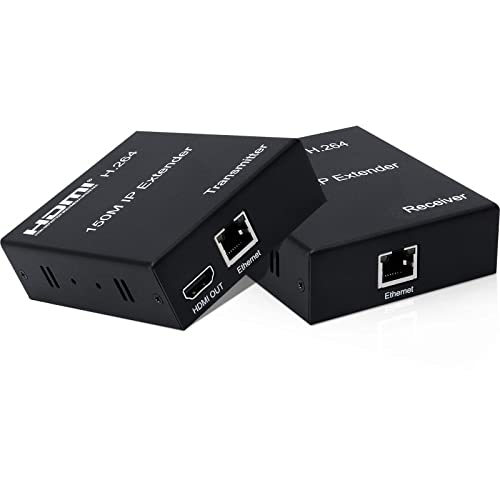 RAMEX 150M HDMI Extender Over Cat5e/6 UTP with IR and Base on TCP/IP, Resolution Support 720p/960p/1080p for Home Theater-Stage-Teaching-Video-Conference,and More-image-41