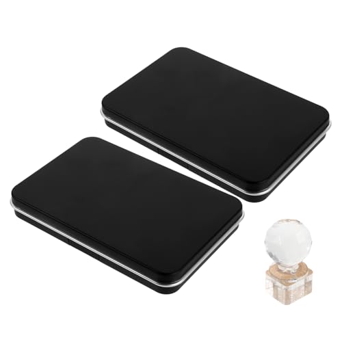 BIUDECO Bandeja De Multifuncional Paleta De Base Vacía Bandeja De Sombra De Ojos Paleta De Sombras De Ojos Recargable Envase Cosmético Vacío Negro Cristal