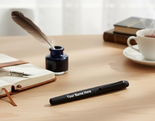 Image of Customized Metal Ballpoint Pen with Free Name Engraving | Premium Personalized Pen for Office, Gifting & Professionals (FULL-BLACK)