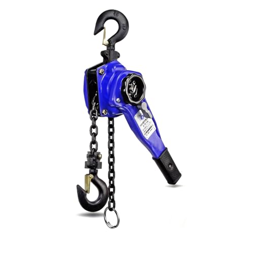 YushenFu Crena di Paranco A Leva Manuale da 1,5 M/5 Piedi con Gancio in Acciaio in Lega, Tubo della Catena A Leva, Catena in Acciaio di Manganese G80, per La Costruzione(Size:0.75 TON(1653Lbs))