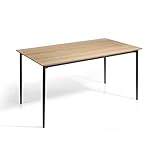 ✅MEDIDAS: 160 x 90 x 75 cm Mesa de Comedor - Modelo ARCON - Color Roble/Negro - Material MDF/Metal - Medidas 160 x 90 x 75 cm