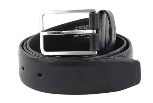 Ceinture Calvin Klein cuir noir ajustable contre l'inconfort de taille