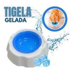 Bebedouro Pet Gelado 500ml com Gel Interno - Água Fresca para Cães e Gatos