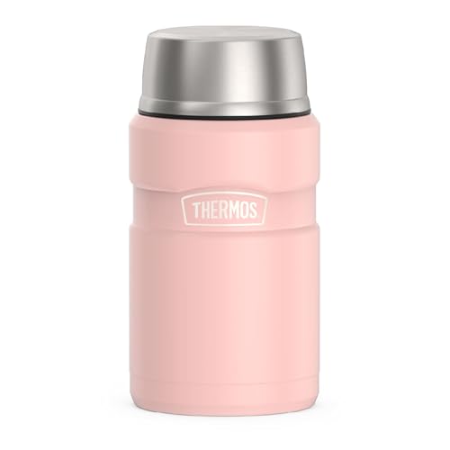 Image of THERMOS Stainless King Vacuum-Insulated Food Jar, 24 Ounce, Matte Pink