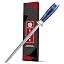 Silver Steel Feather Pattern Blade, Blue Resin Handle