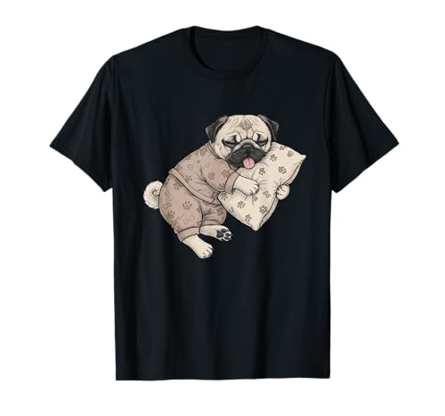 Funny Sleepy Pug Pajama Men Women Kids T-Shirt
