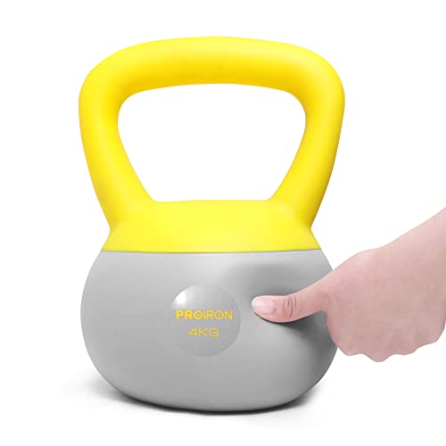 PROIRON Soft Kettlebell,avec poignée antidérapante, pour les entraînements et les entraînements à la maison et au gymnase，Poids Kettlebell Workout pour Femmes,Hommes,2kg 4kg 6kg 8kg 10kg