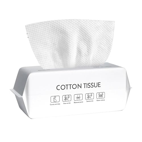 Toalla facial desechable, 100 unidades/paquete de toallas limpias faciales biodegradables, toallas faciales suaves y gruesas, toallitas secas desmaquillantes, tejido de algodón para limpieza, desecha