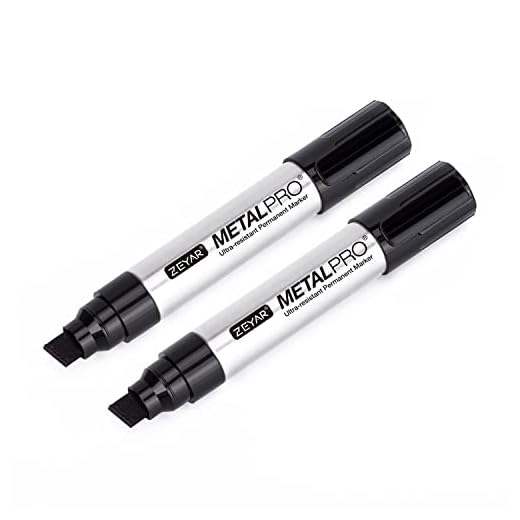 ZEYAR Permanent Markers, JUMBO Size, Set of 2, Premium Waterproof & Smear Proof Markers, Quick Drying- Great on Plastic,Wood,Stone,Metal and Glass for Doodling and Marking (Black)