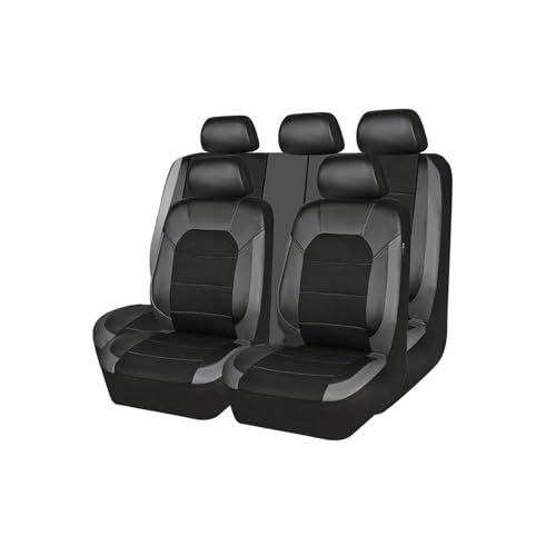 HYSJJBMS Car Seat Cover for Suzuki Baleno II Hatchback 2022 2023 2024 2025, Leather Waterproof Breathable Seat Covers Full Set Seat Protector Car Seat Accessories,Grey