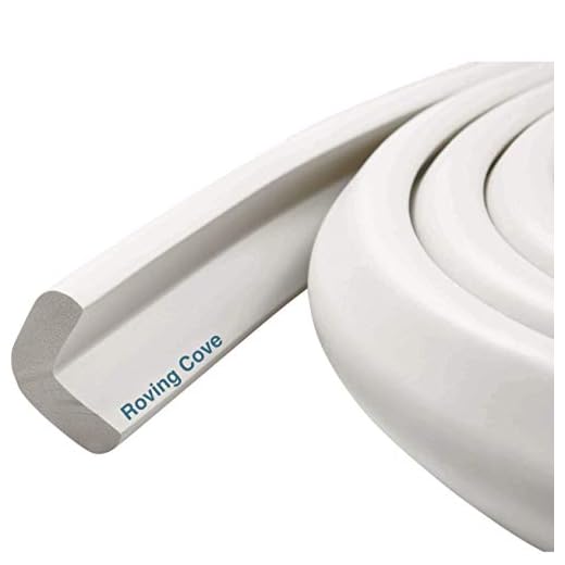 Roving Cove Edge Protector for Baby (6 Feet), Desk Edge Cushion, Fireplace Edge Bumper Guard, Oyster White (3M Tapes Incl.), Heavy Duty: Shore A 20-N Density / 0.4-inch Thick