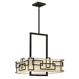 1 x 150 mm et 2 x 300 mm. Suspension Lanza 3x100W - Bronze foncé - Boutica-Design - hklanzapl