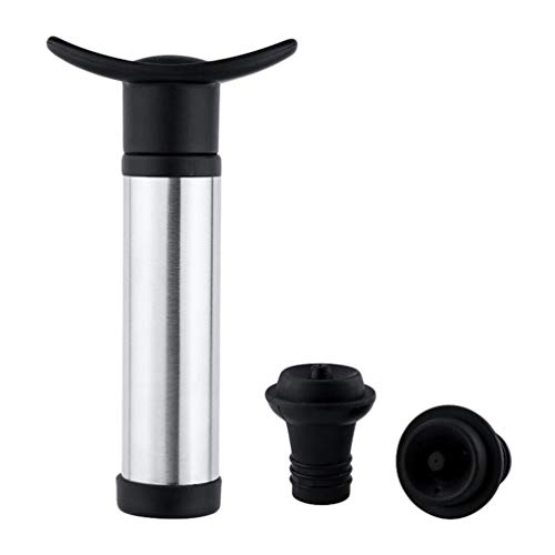 Mengmiao Pompa Salvavino Sottovuoto Riutilizzabile Tappo del Vino Set per Preservare e Sigillare Vino in Bottiglia (Stile2(3Pcs), 14.4 * 3.2 cm+4.1 * 1.7 cm)