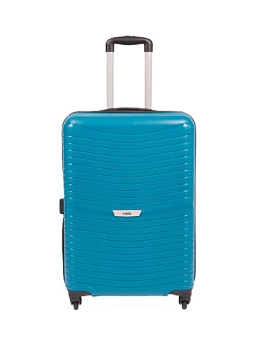 Image of ZOUK Zoya Hardcase Trolley Bag Set of 2 (Cabin 57cm & Large 77cm) Lightweight PP Suitcase |Silent Spinner Wheels, Telescopic Handle & Combination Lock | Travelling Luggage for Men & Women, Teal