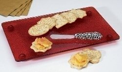 Roman Red Glass Cheese Board