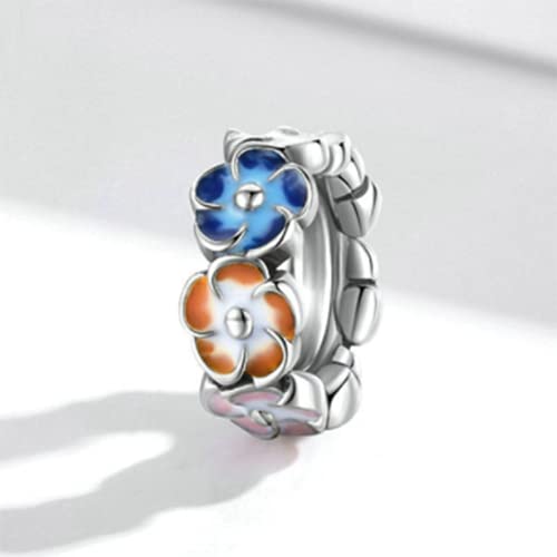 Image of Anniversary Christmas Charms Clip Charm Stoppers Beads Original 925 Sterling Silver Stars Flower Crystal Spacer Bead for Bracelet Charm