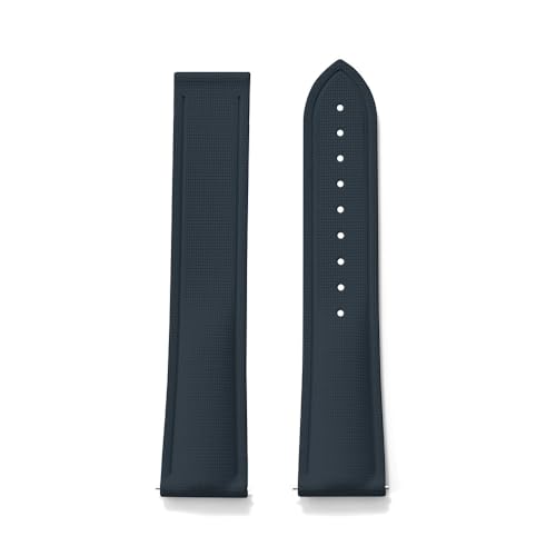 Bracelet montre caoutchouc fluoré 22mm étanche pour sport et quotidien chic
