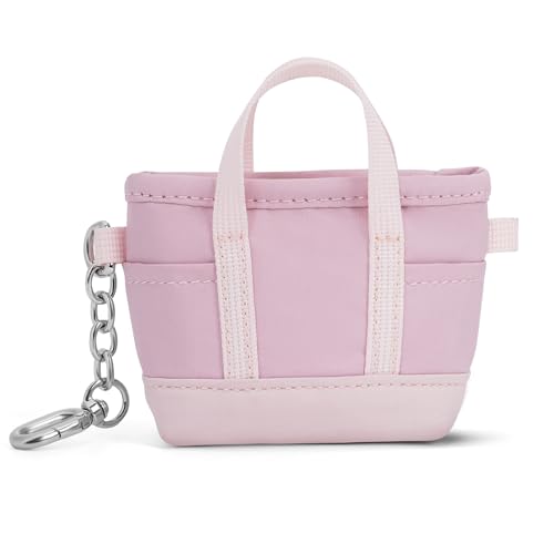 Coin Purse Mini Tote Bag Keychain Small Change Purse Key Pouch Charm Pink Cute Makeup Bag Wallets Accessories for Handbags