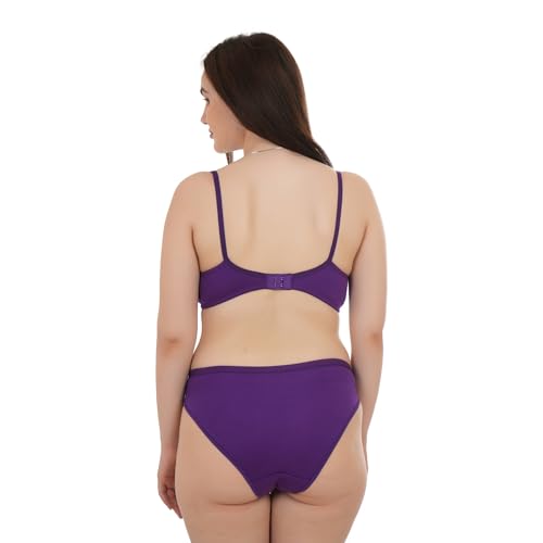 Image of Unitrust Premium Lingerie Set with Full Coverage Non-Padded Bra and Hipster Panty Set
